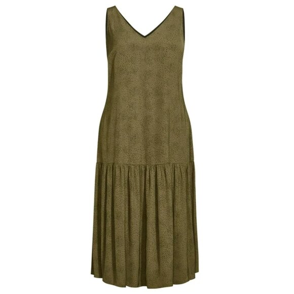 NWT Refinery Green Plus Size Quest Sleeveless Relaxed Fit Dress Size XS/14 - Picture 4 of 9